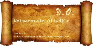 Weisenstein Olivér névjegykártya